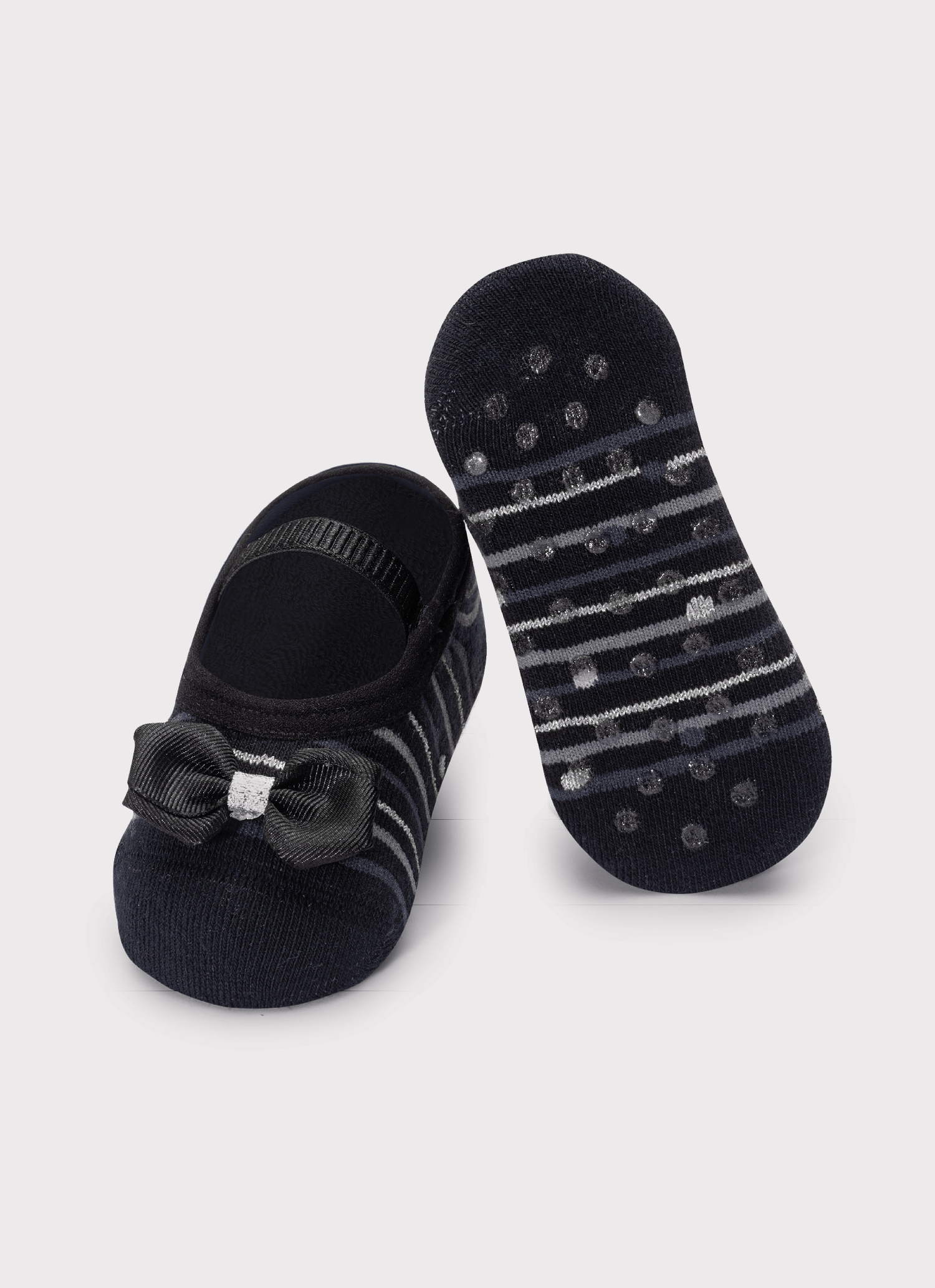 Meia-Sapatilha-Antiderrapante-Bebe-Menina-Laco-Preta