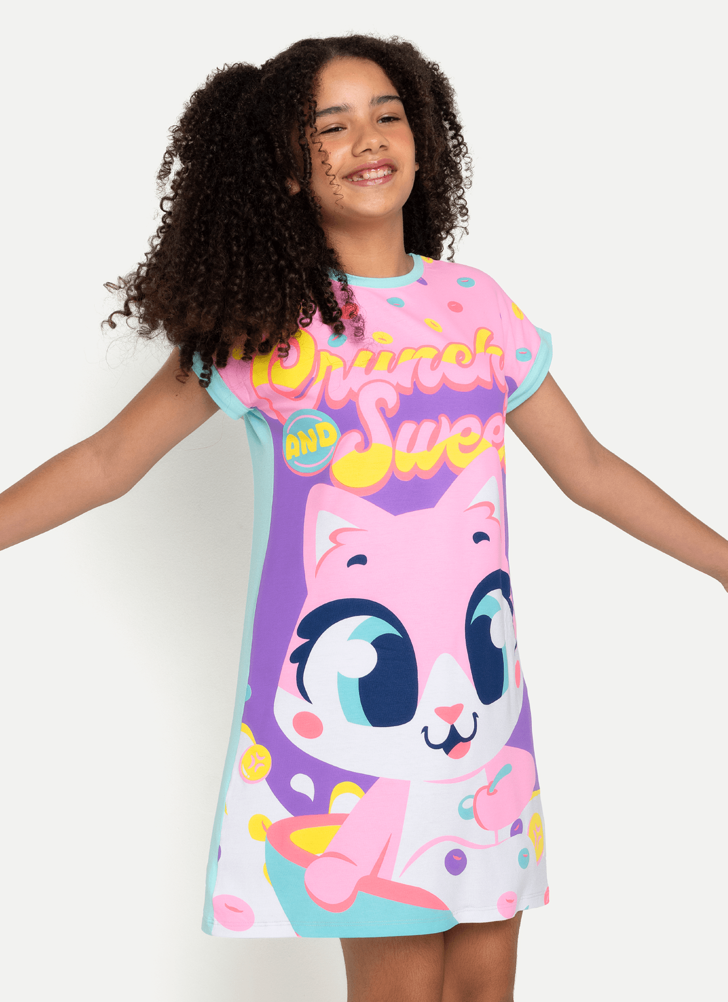 Camisola-Manga-Curta-Viscolycra-Menina-Teen-Gata-Cereal