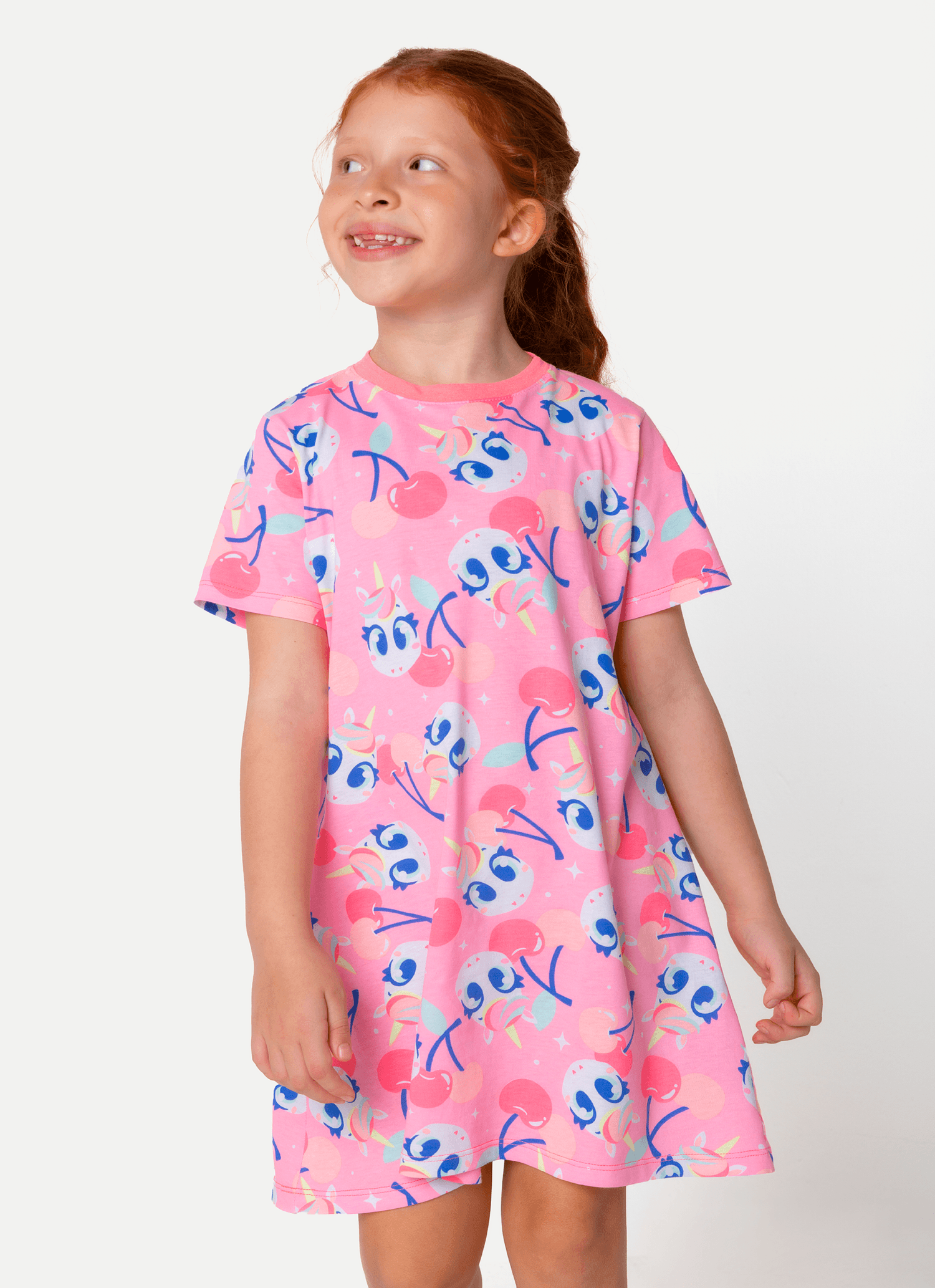 Camisola-Manga-Curta-Algodao-Menina-Unicornio-Frutas