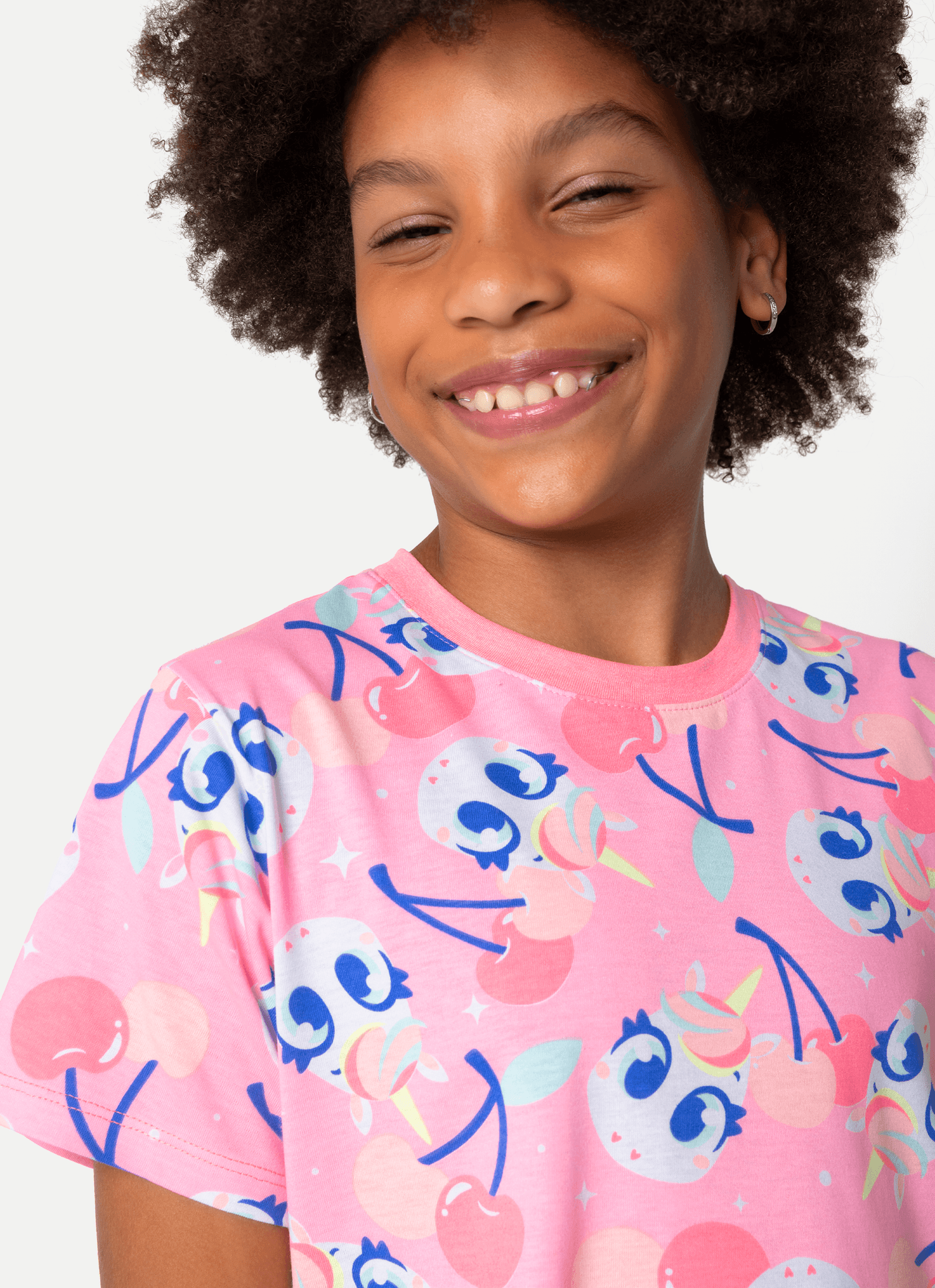 Camisola-Manga-Curta-Algodao-Menina-Teen-Unicornio-Frutas
