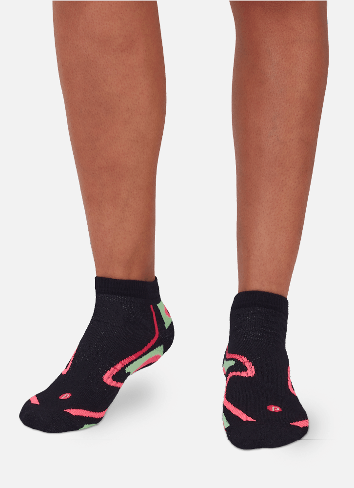 Meia-Cano-Curto-Feminina-Pilates-Rosa-E-Verde