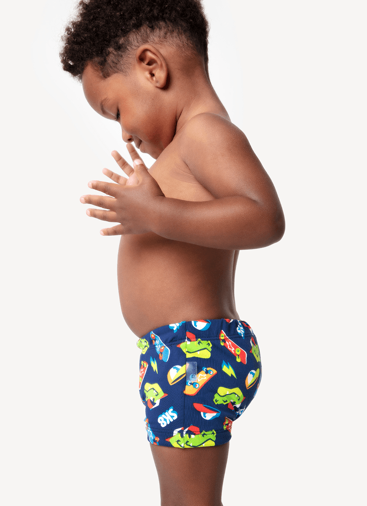 Sunga-Boxer-Com-Protecao-Solar-Bebe-Menino-Dinossauro-Skate
