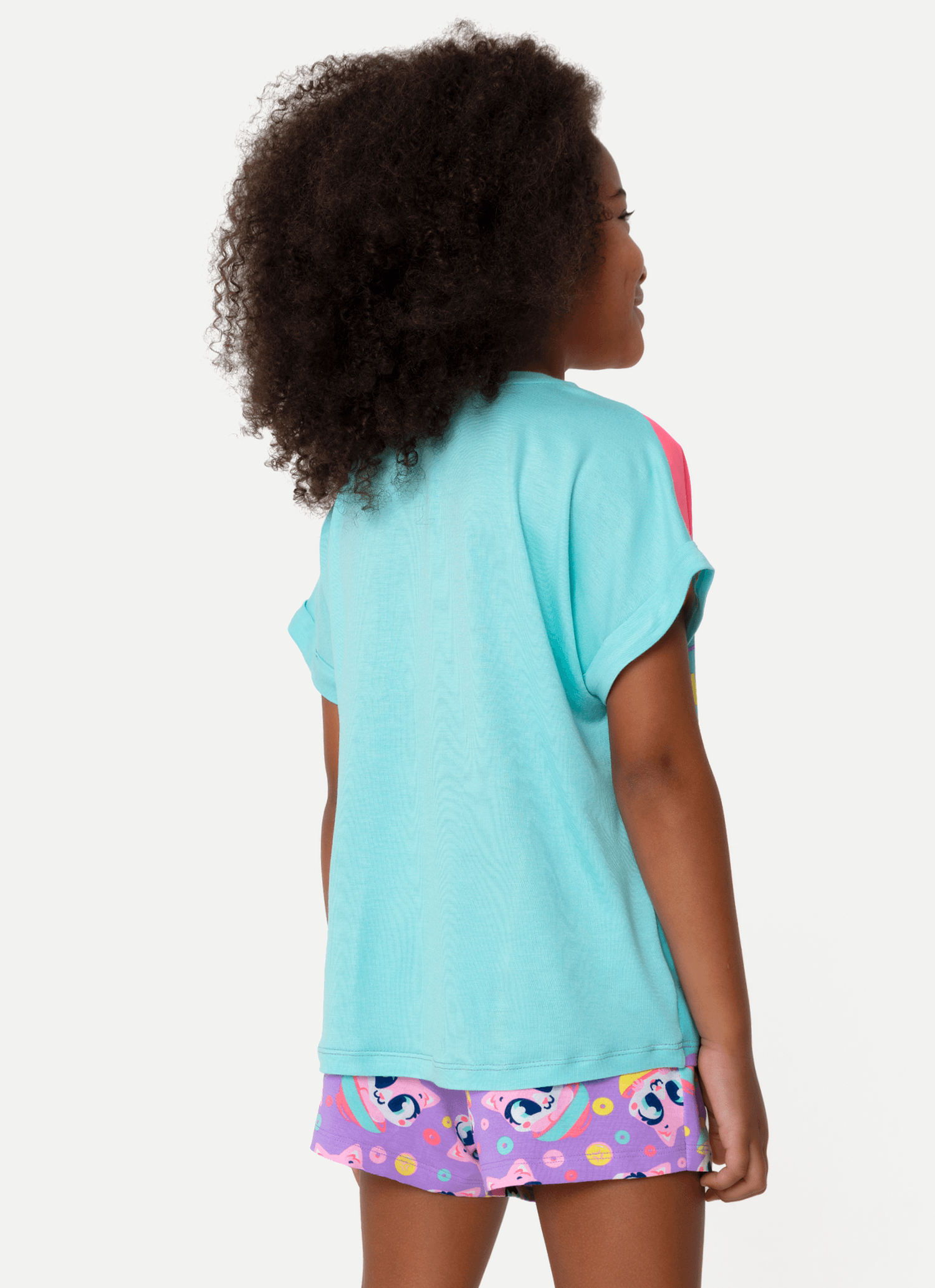 Pijama-Manga-Curta-Viscolycra-Menina-Gata-Cereal
