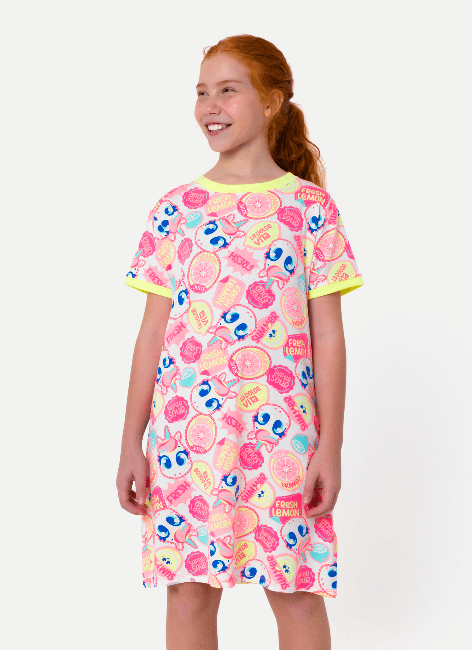 Camisola-Manga-Curta-Viscolycra-Menina-Teen-Unicornio-Frutas