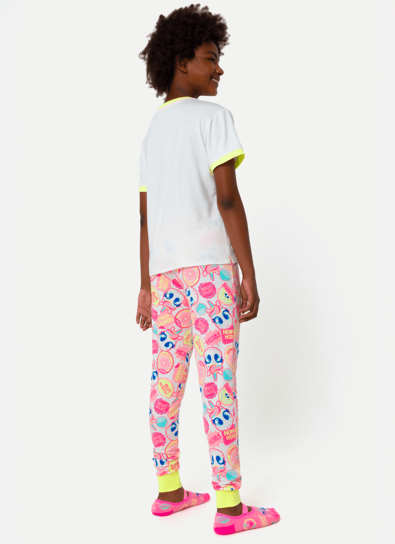 Pijama-Manga-Curta-Viscolycra-Menina-Teen-Unicornio-Frutas