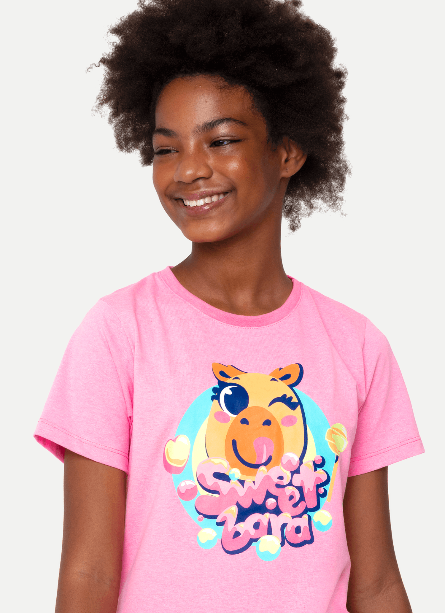 Pijama-Manga-Curta-Menina-Teen-Capy-Chiclete