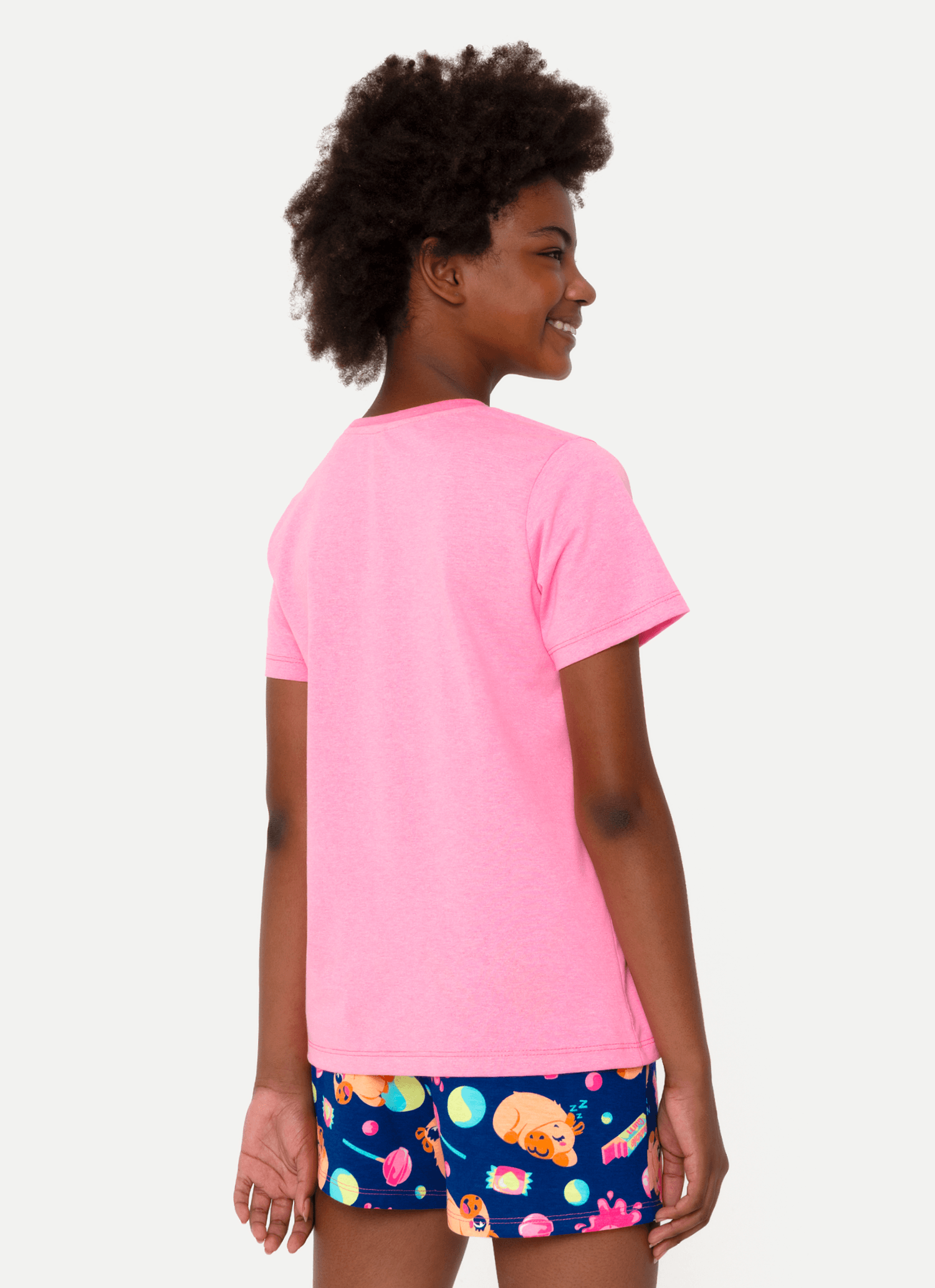 Pijama-Manga-Curta-Menina-Teen-Capy-Chiclete