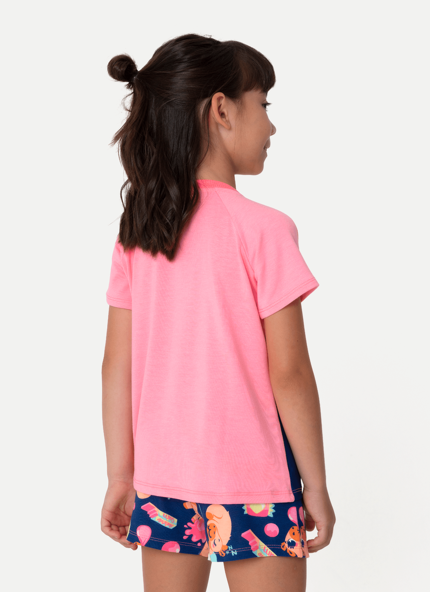 Pijama-Manga-Curta-Viscolycra-Menina-Capy-Chiclete
