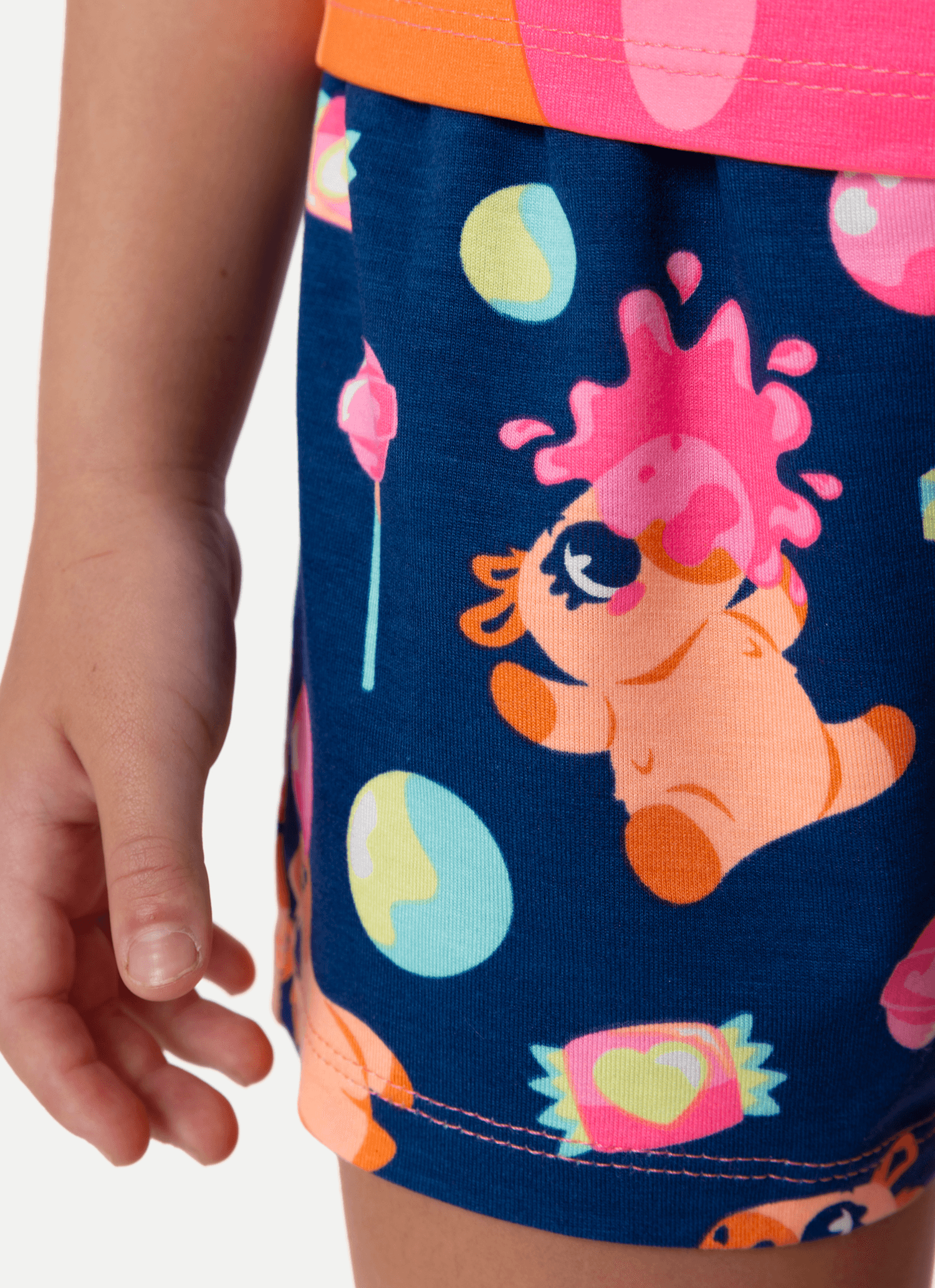 Pijama-Manga-Curta-Viscolycra-Menina-Capy-Chiclete