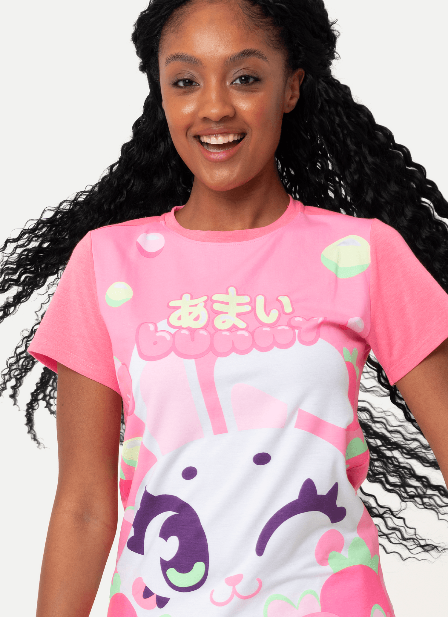 Pijama-Manga-Curta-Viscolycra-Feminino-Coelha-Romantica