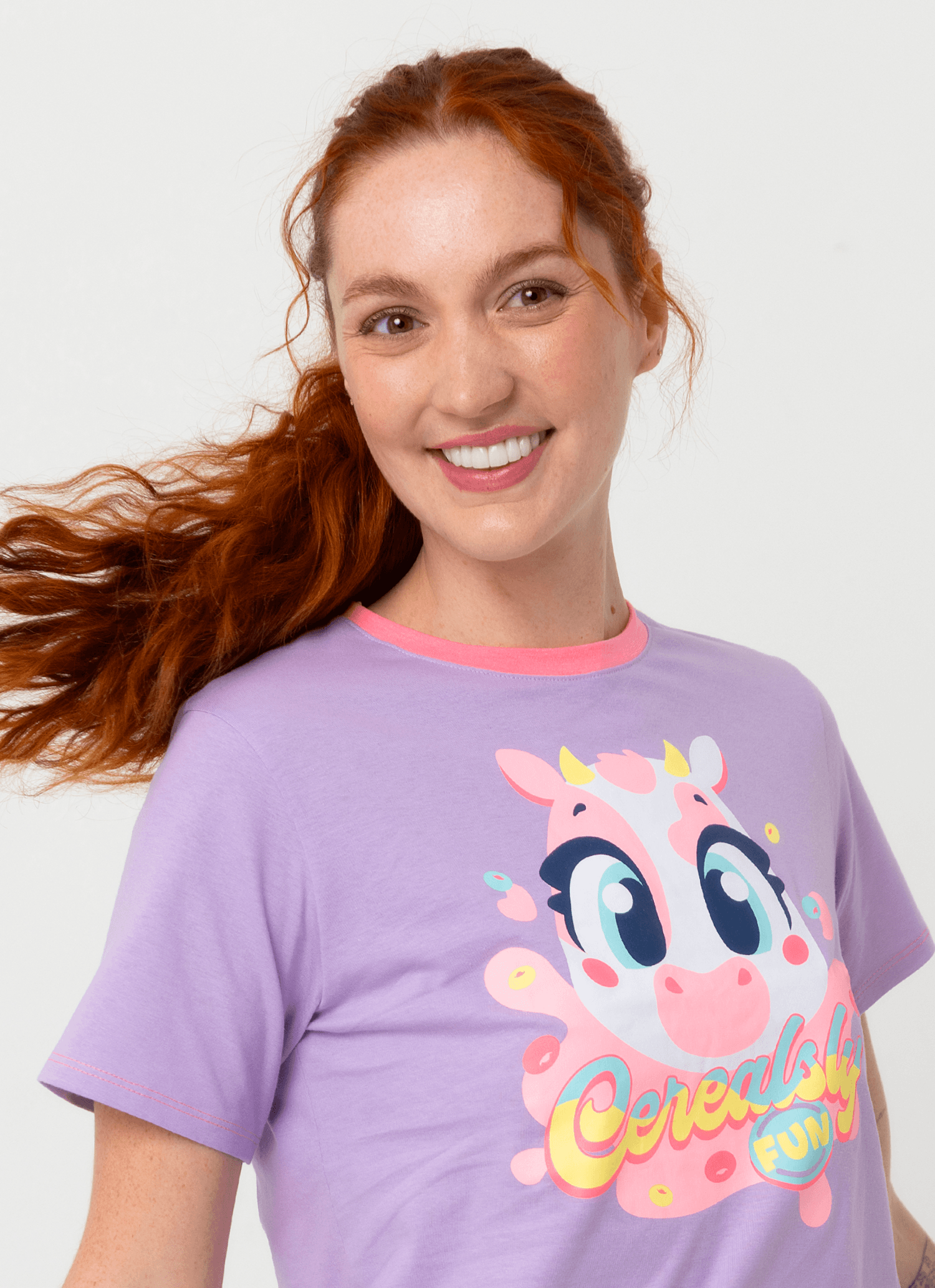 Pijama-Manga-Curta-Algodao-Feminino-Vaca-Cereal