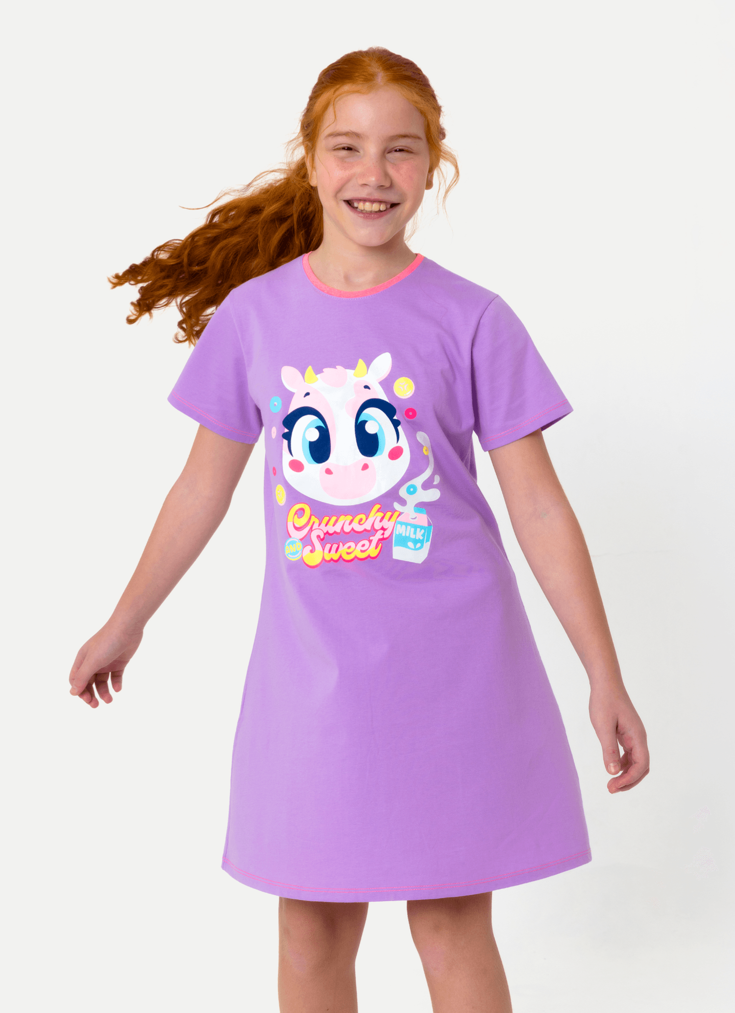 Camisola-Manga-Curta-Algodao-Menina-Teen-Vaca-Cereal