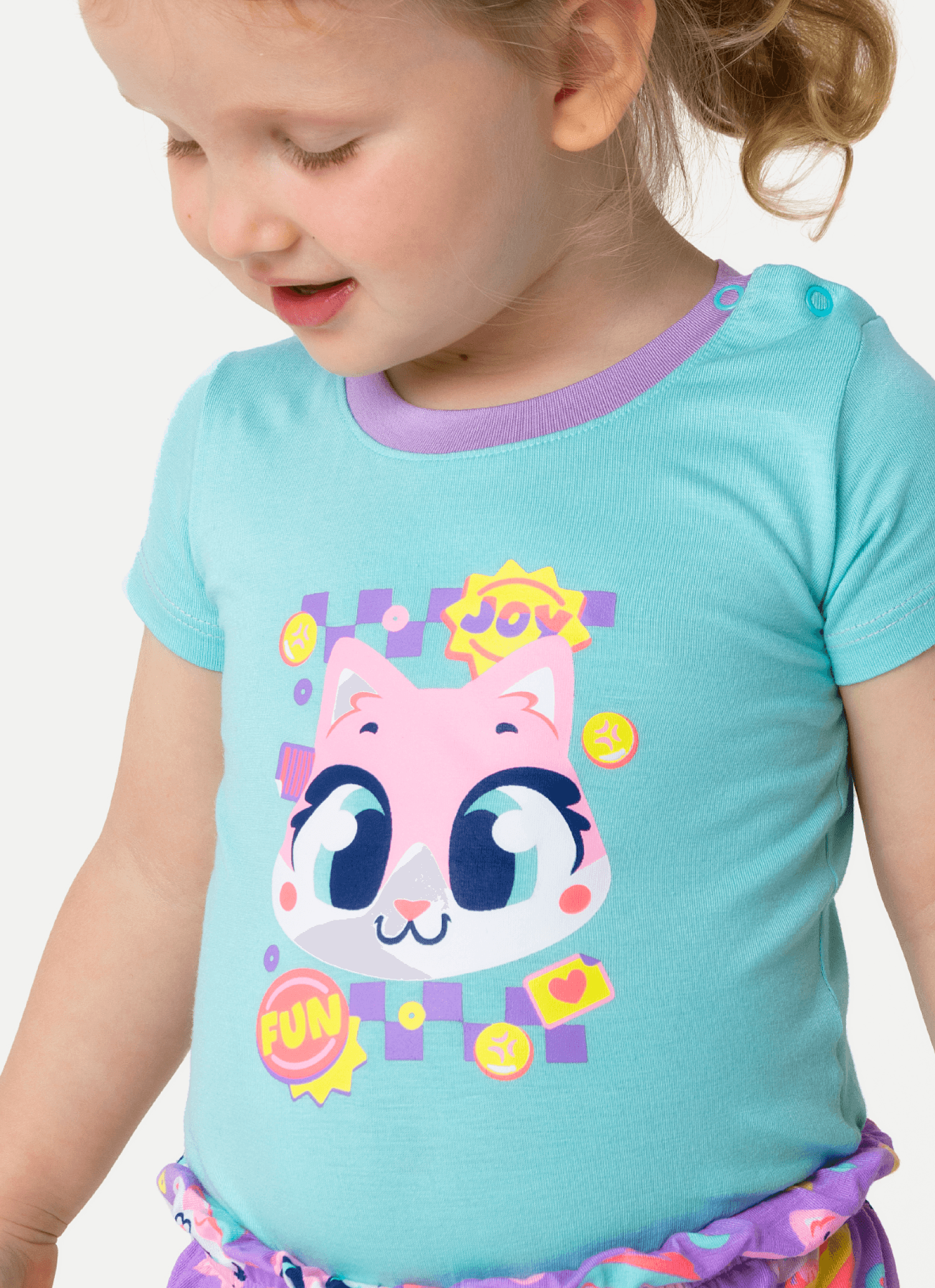 Pijama-Manga-Curta-Viscolycra-Bebe-Menina-Gata-Cereal