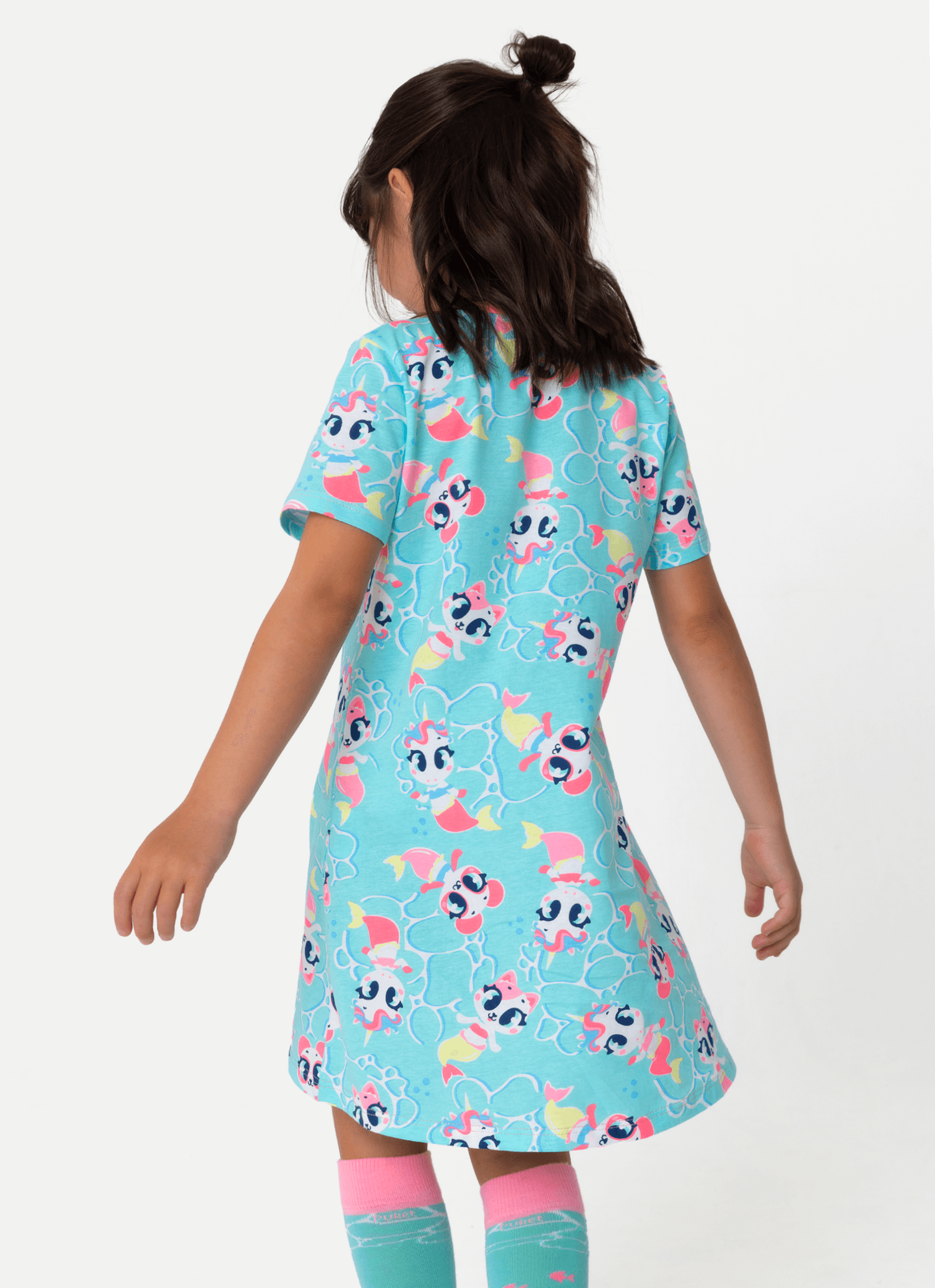 Camisola-Manga-Curta-Algodao-Menina-Multibichos-Sereia