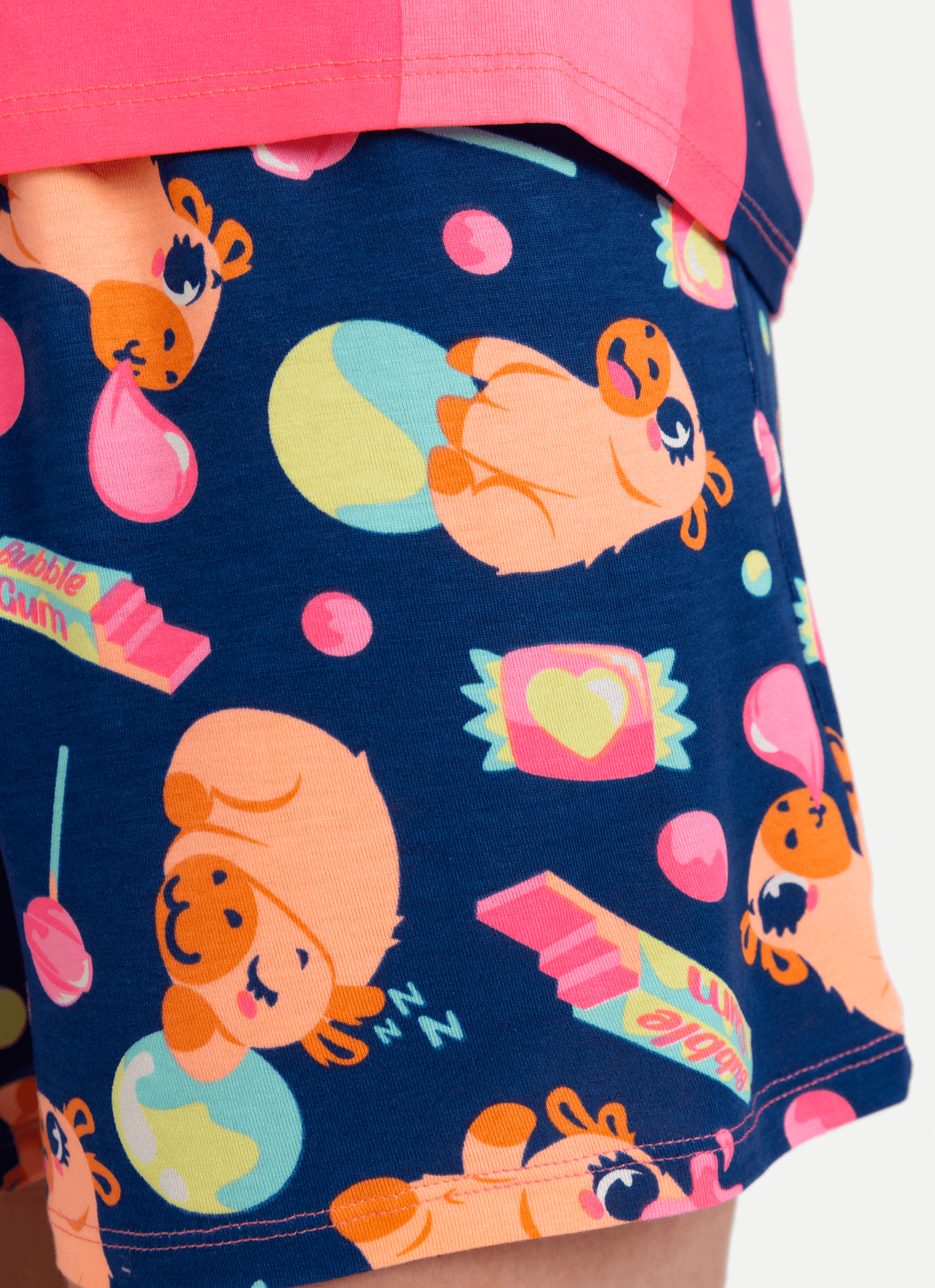 Pijama-Manga-Curta-Viscolycra-Feminino-Capy-Chiclete