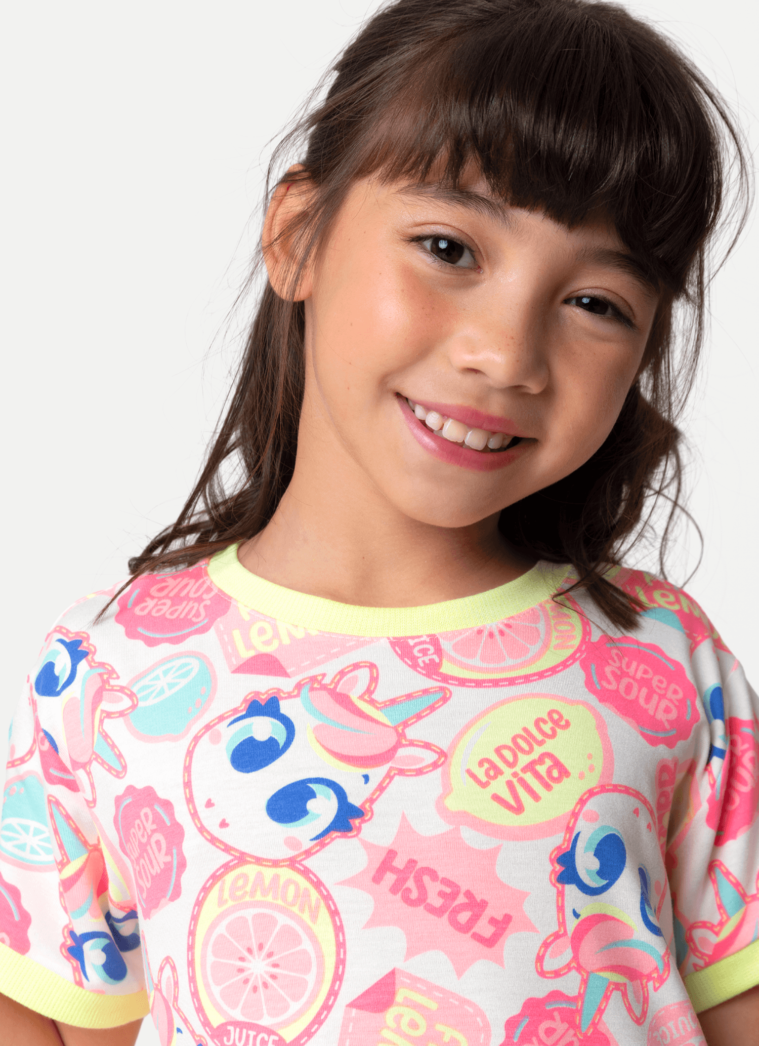 Camisola-Manga-Curta-Viscolycra-Menina-Unicornio-Frutas