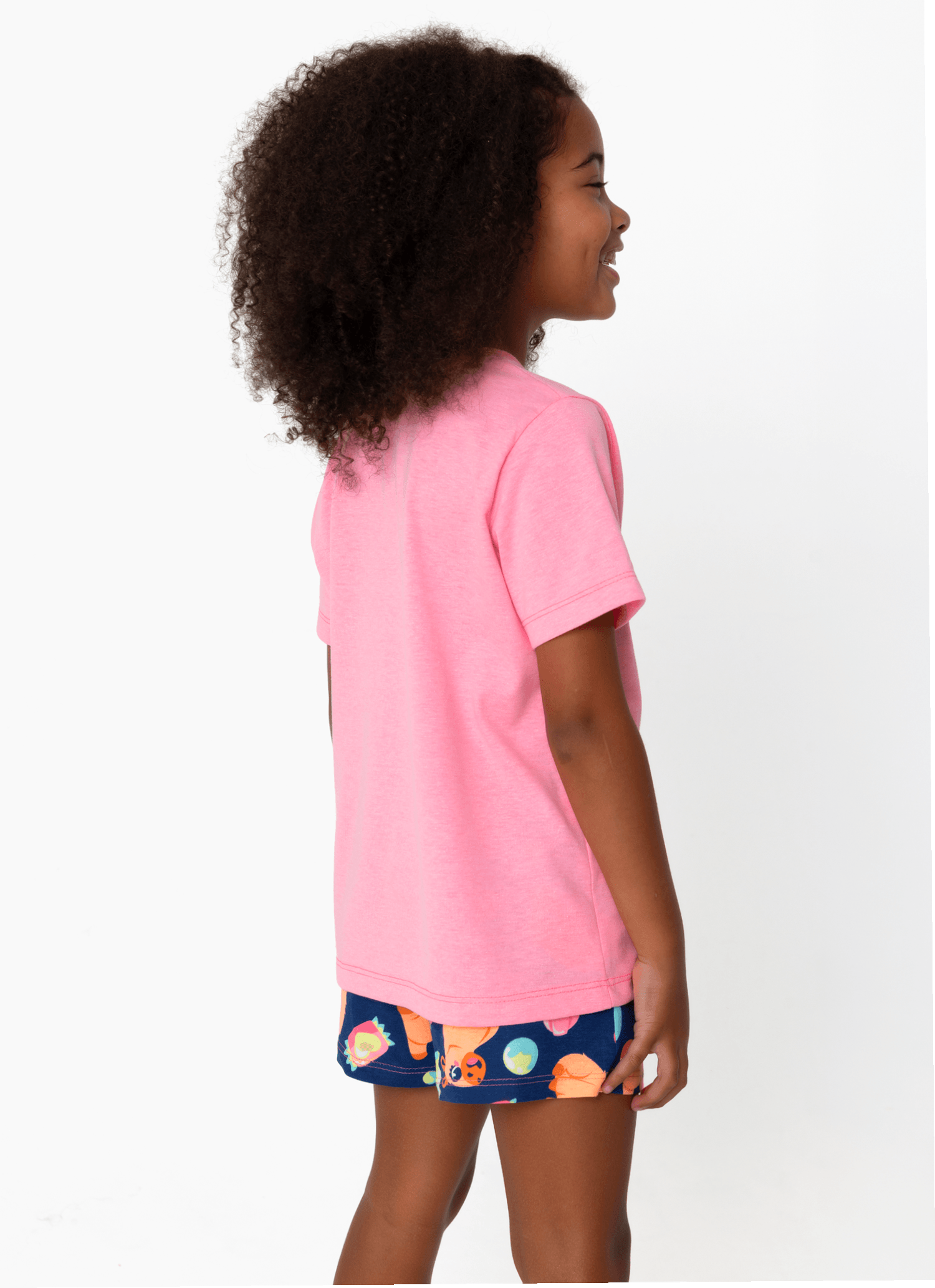 Pijama-Manga-Curta-Algodao-Menina-Capy-Chiclete