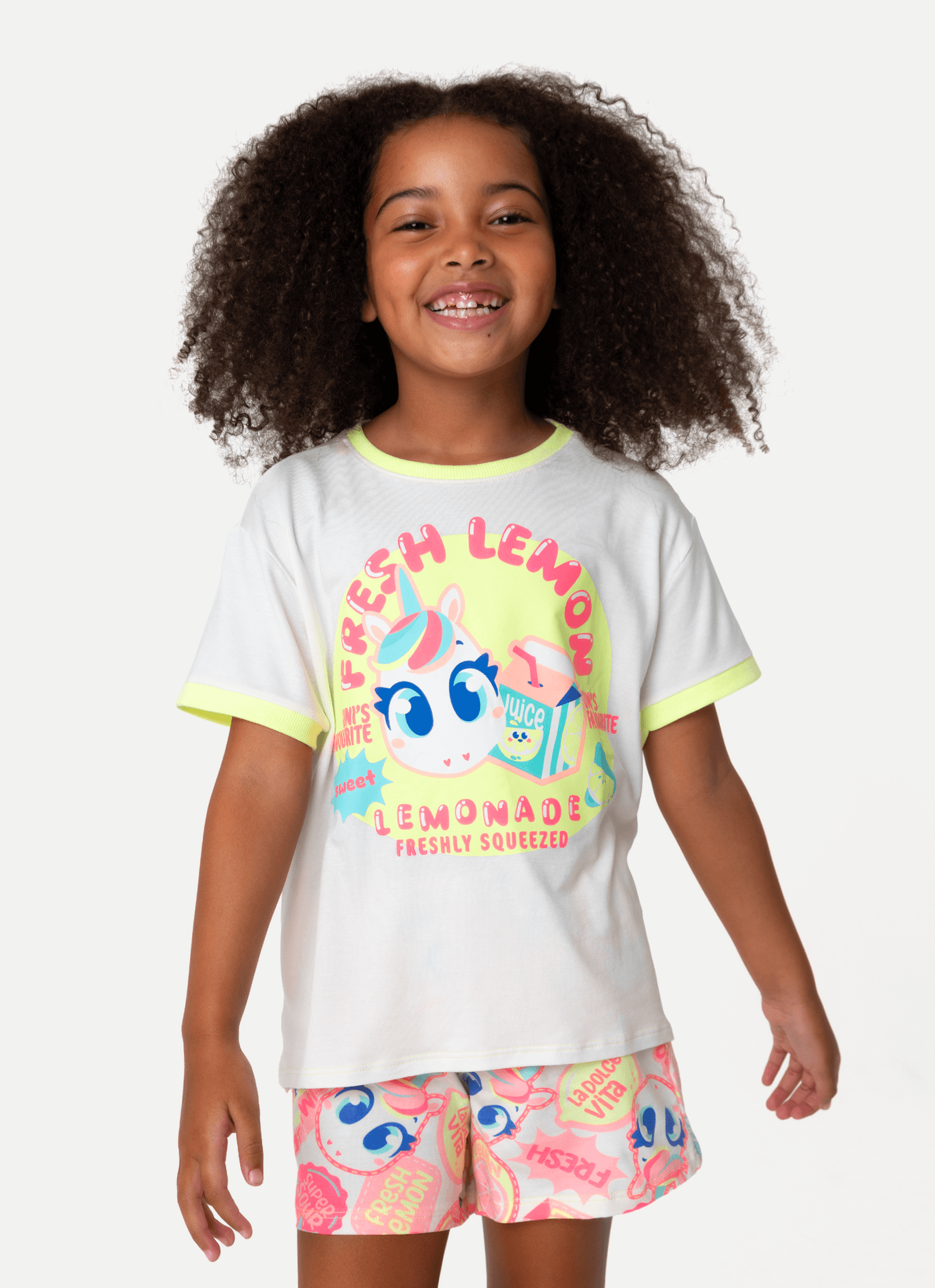 Pijama-Manga-Curta-Viscolycra-Menina-Unicornio-Frutas