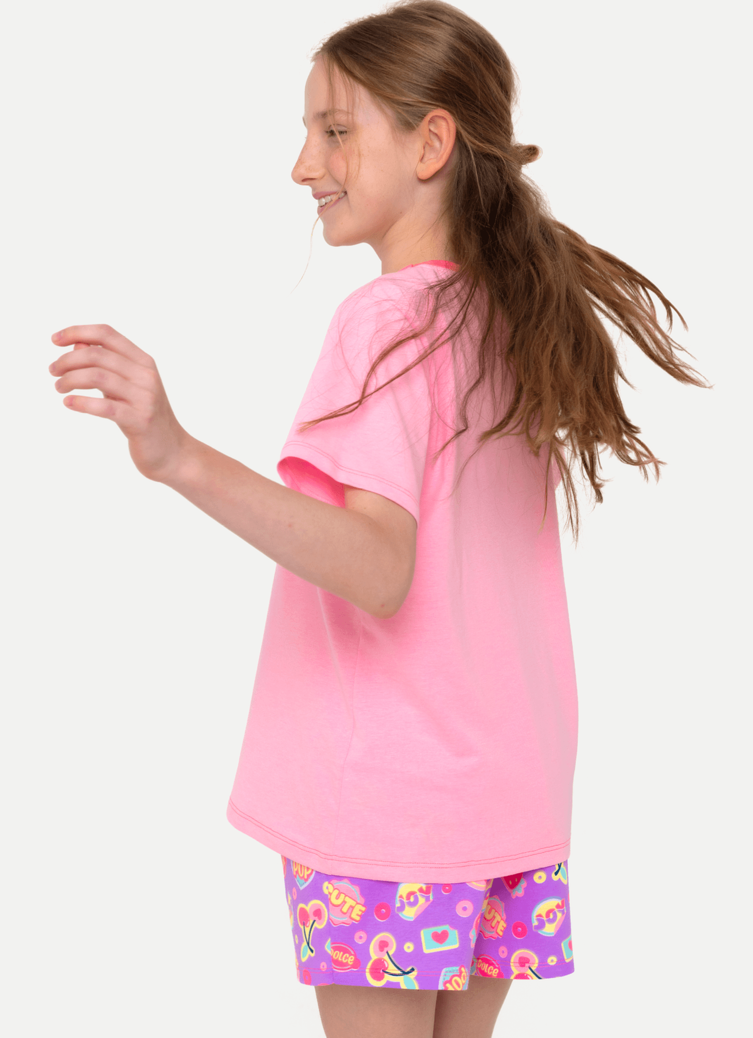 Pijama-Manga-Curta-Algodao-Menina-Teen-Cereja