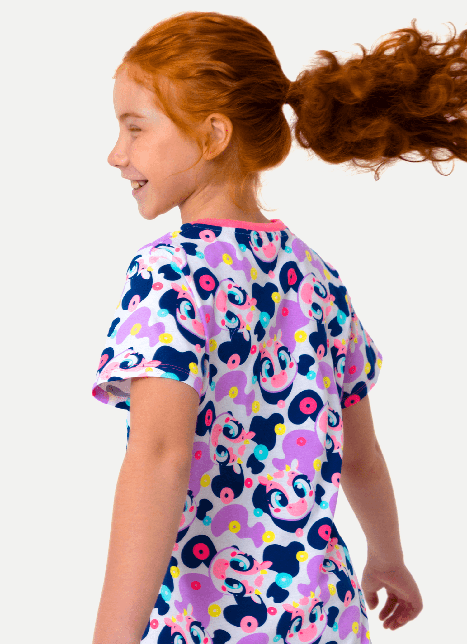 Camisola-Manga-Curta-Algodao-Menina-Teen-Vaca-Cereal