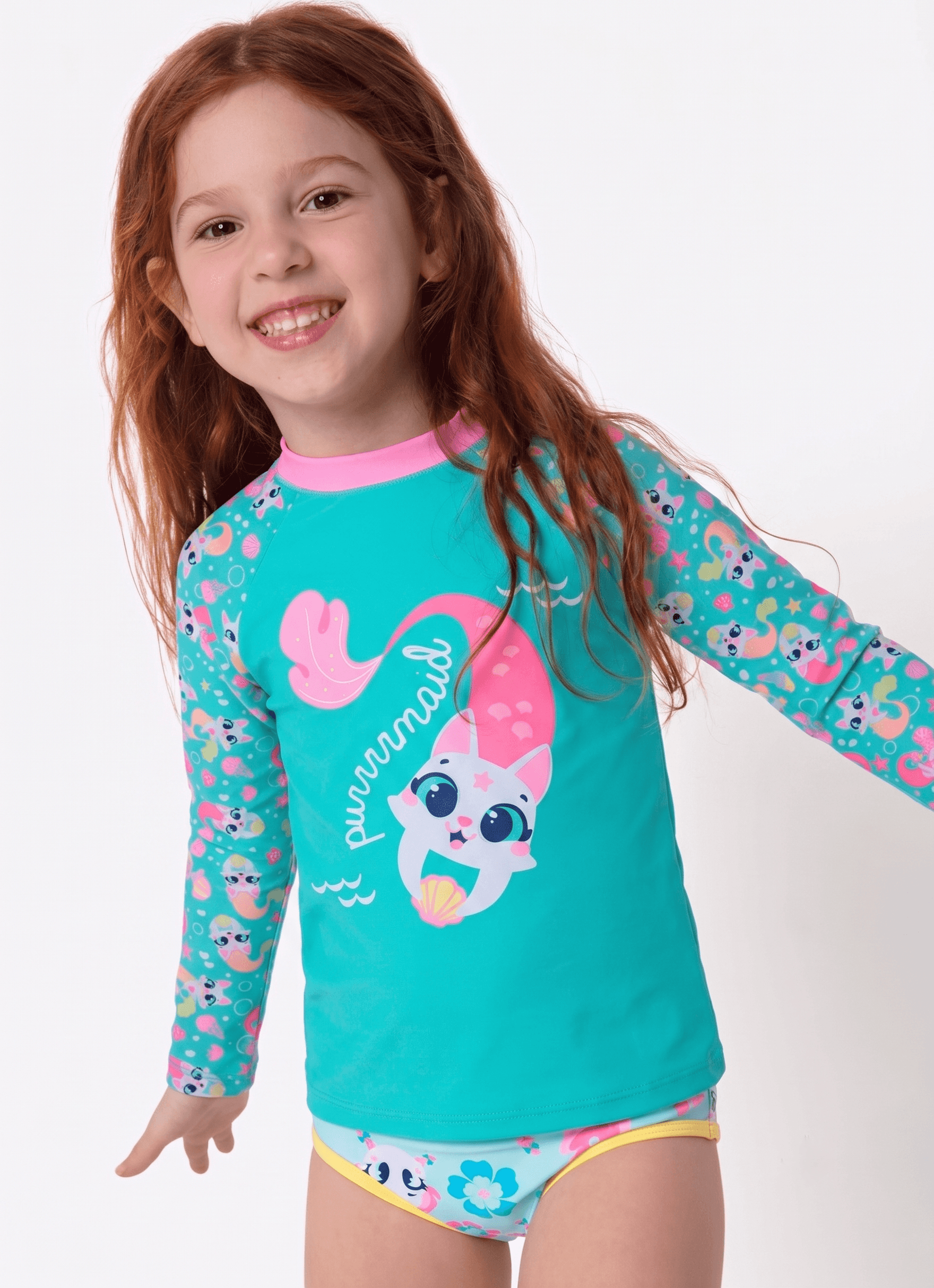 Camiseta-Manga-Longa-Com-Protecao-Solar-Menina-Gata-Sereia