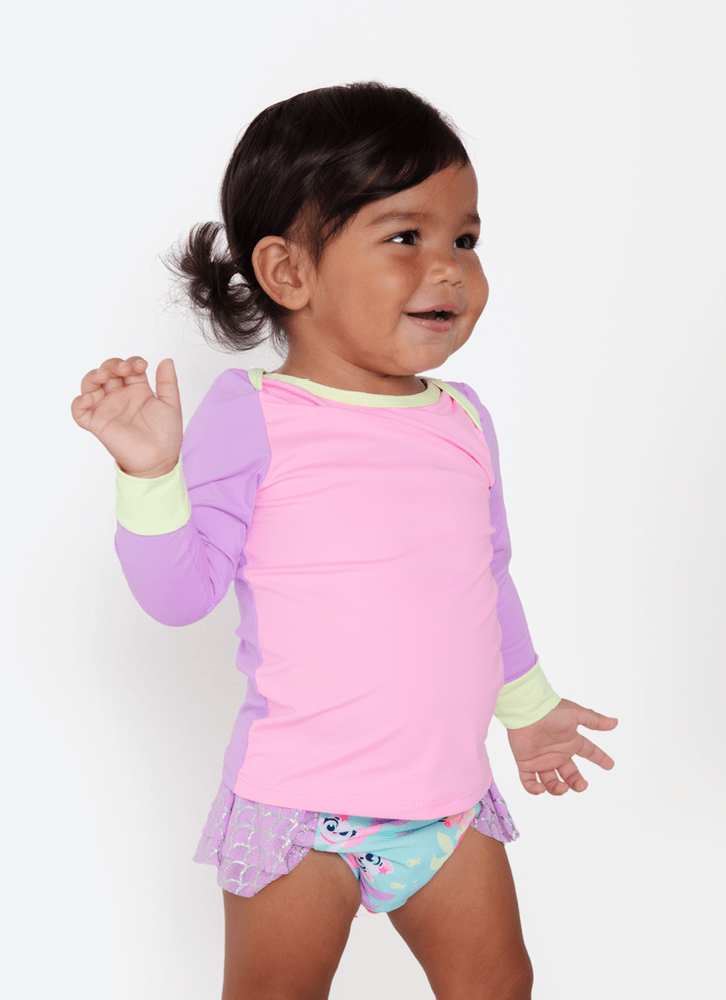 Camiseta-Manga-Longa-Com-Protecao-Solar-Bebe-Menina-Color-Block
