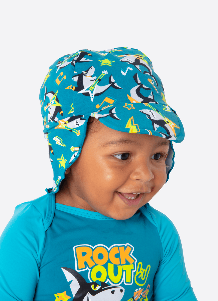 Chapeu-Com-Protecao-Solar-Bebe-Menino-Tubarao-Music