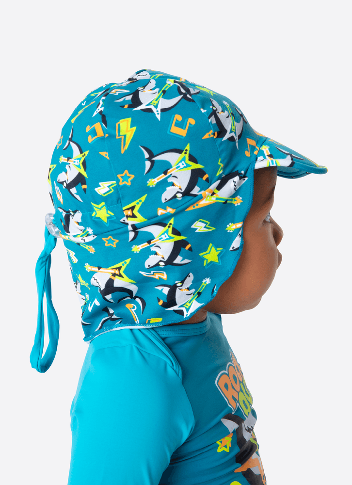 Chapeu-Com-Protecao-Solar-Bebe-Menino-Tubarao-Music