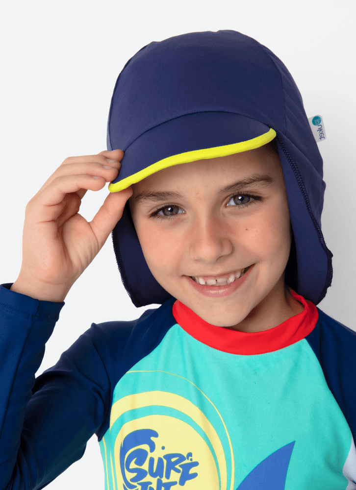 Chapeu-Com-Protecao-Solar-Bebe-Menino-Color-Block-Azul-Marinho