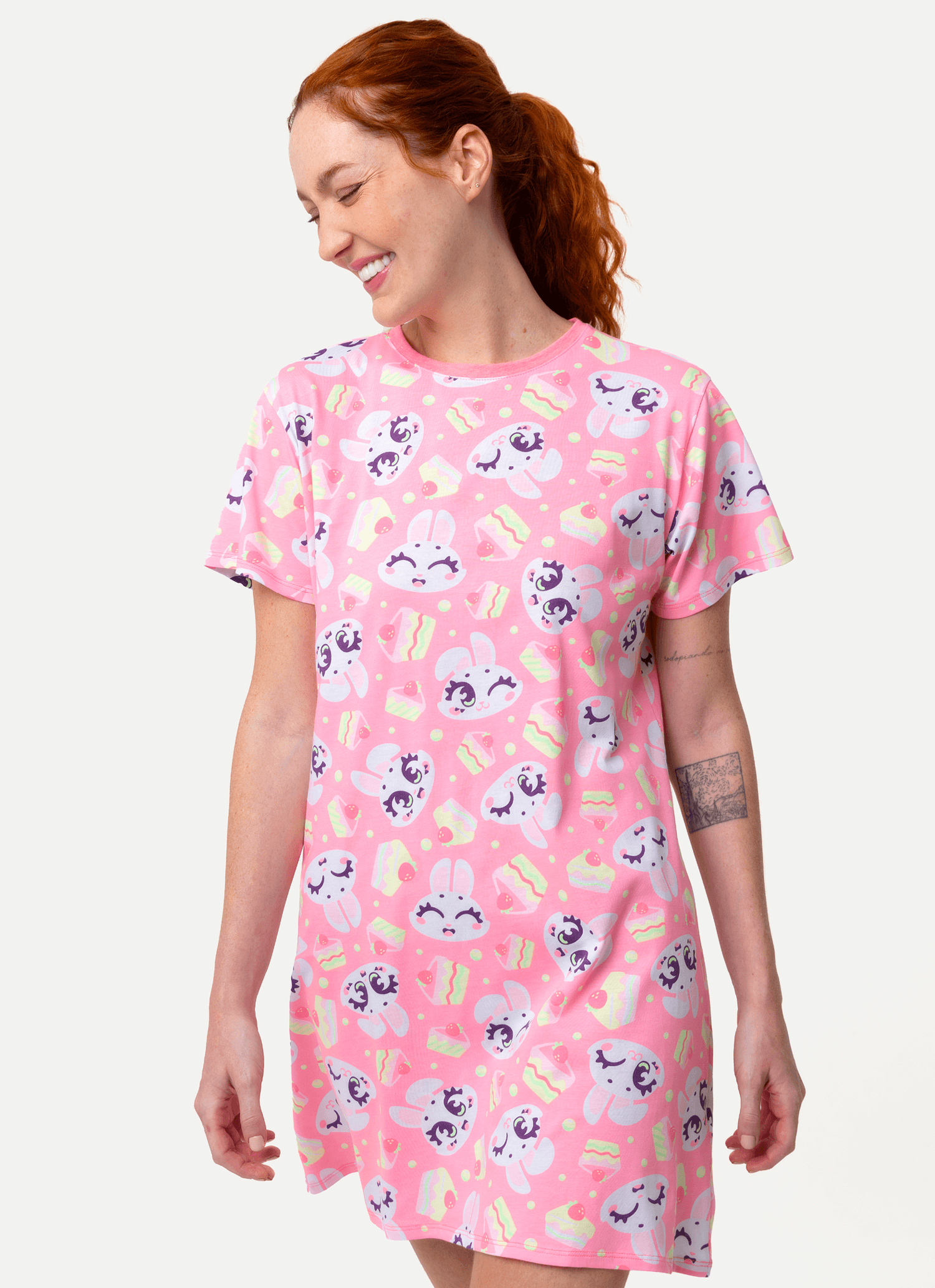 Camisola-Manga-Curta-Algodao-Feminino-Coelha-Romantica