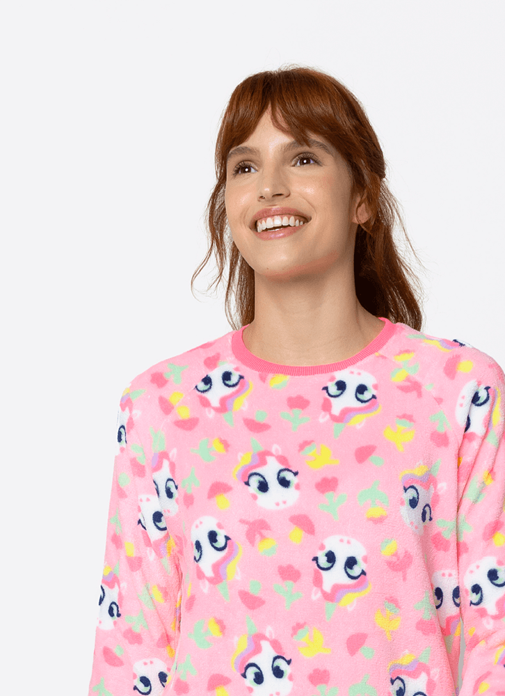 Pijama-Manga-Longa-Soft-Feminino-Unicornio-Encantada