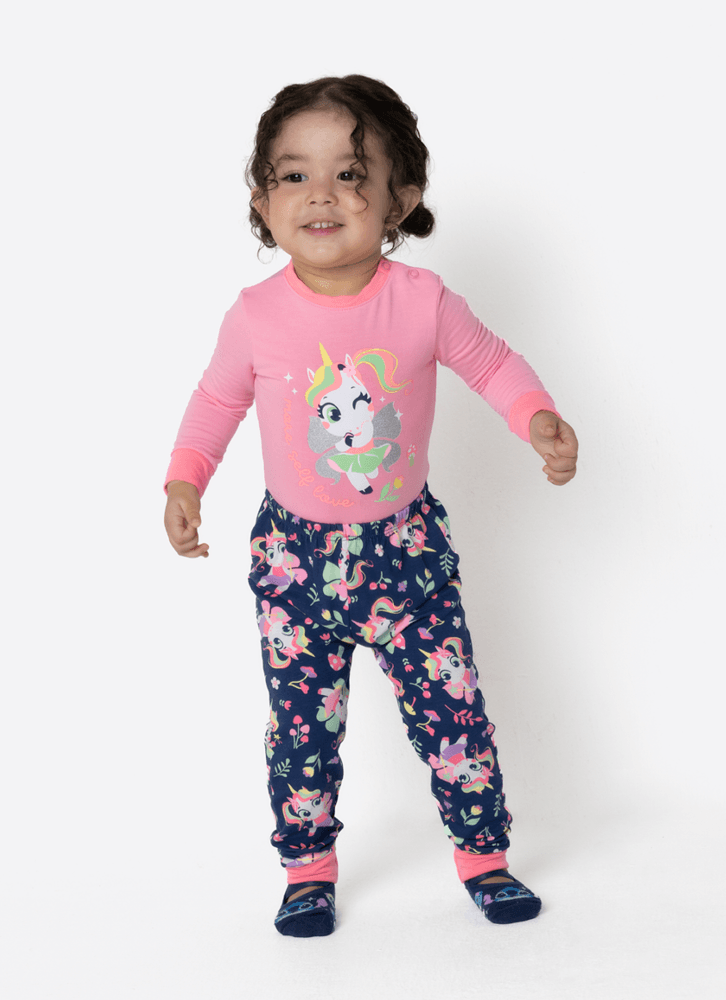 Pijama-Manga-Longa-Viscolycra-Bebe-Menina-Unicornio-Encantada