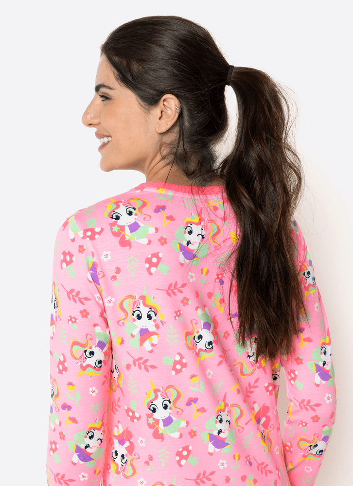 Pijama-Manga-Longa-Feminino-Unicornio-Encantada