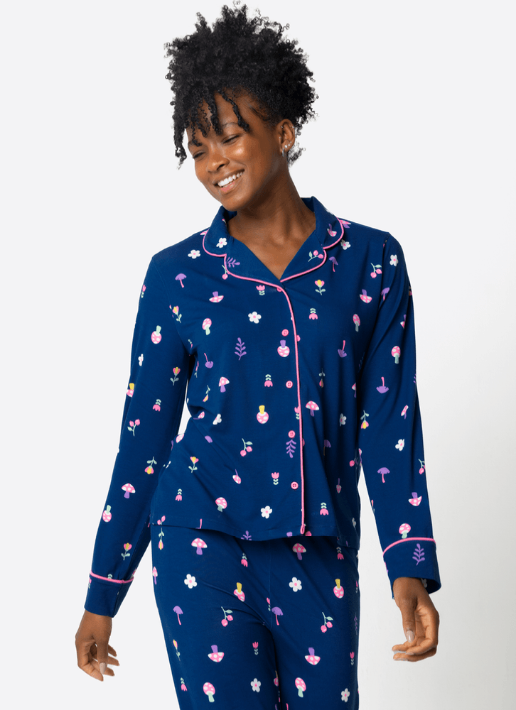 Pijama-Manga-Longa-Viscose-Feminino-Unicornio-Encantada