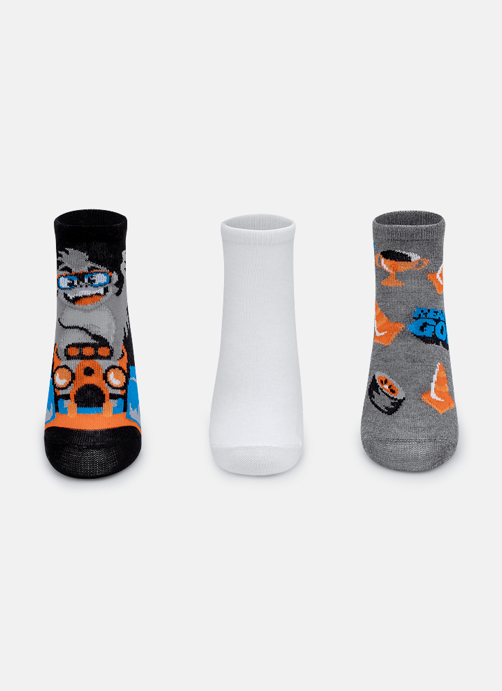 Kit-Com-3-Meias-Cano-Curto-Menino-Gorila-Racing