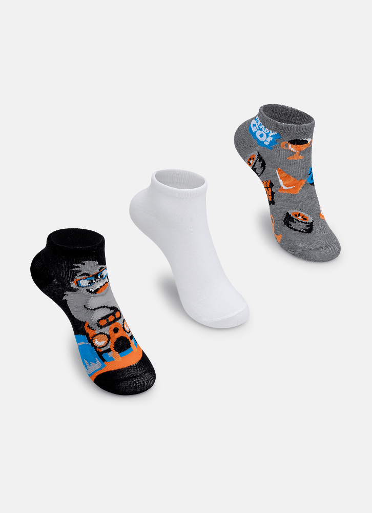 Kit-Com-3-Meias-Cano-Curto-Menino-Gorila-Racing