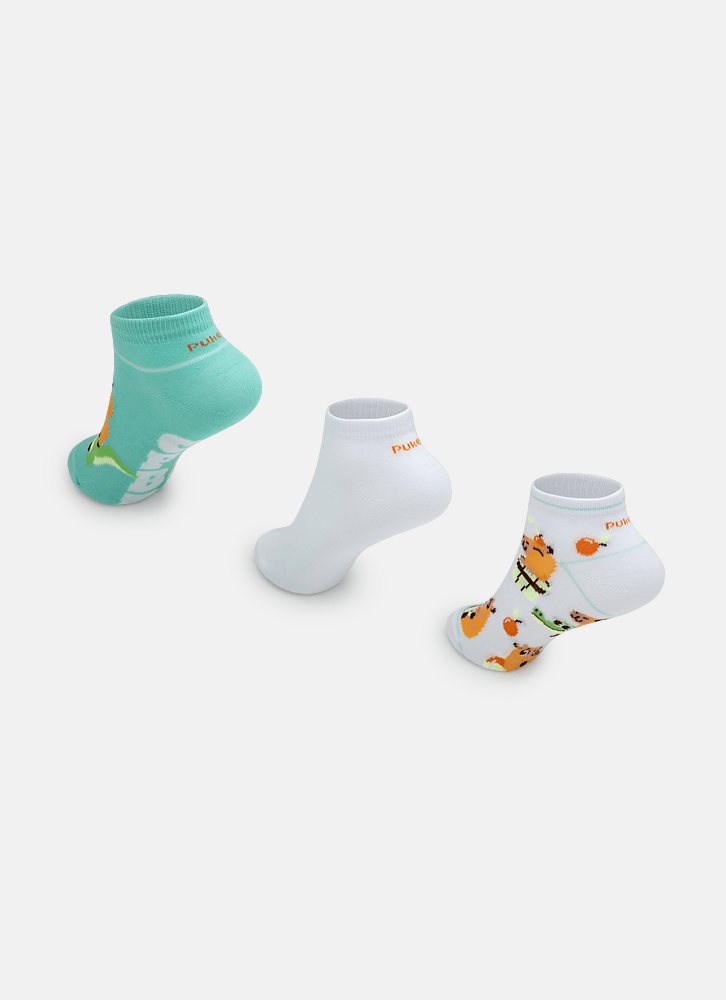 Kit-Com-3-Meias-Cano-Curto-Kids-Unissex-Capivara-Vibes