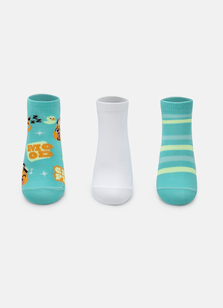Kit-Com-3-Meias-Cano-Curto-Kids-Unissex-Capy-Bora