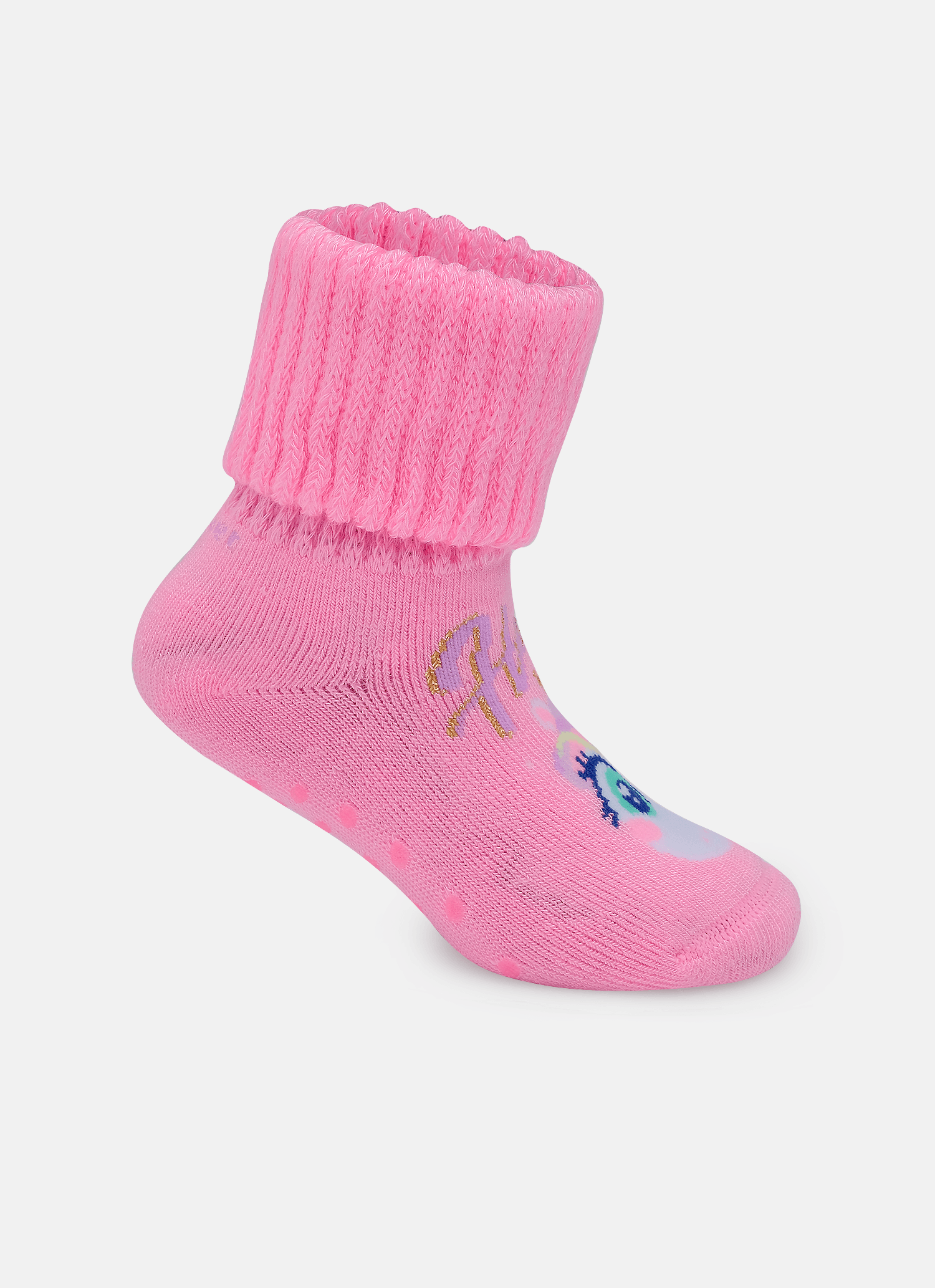Meia-Botinha-Antiderrapante-Bebe-Menina-Unicornio-Diamante