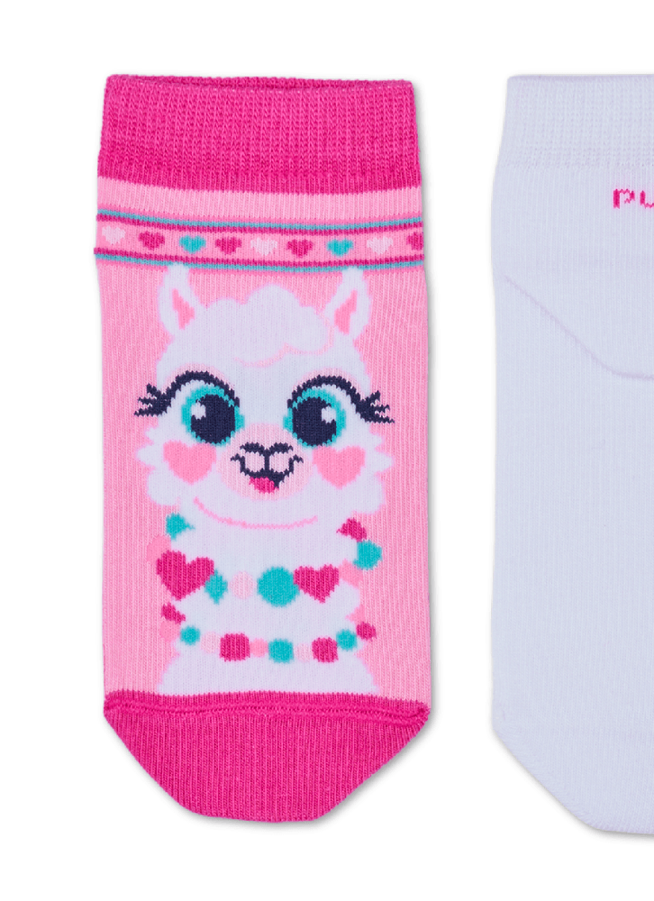 Kit-Com-3-Meias-Cano-Curto-Menina-Lhama