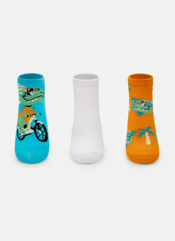 Kit-Com-3-Meias-Cano-Curto-Menino-Dino-Miami