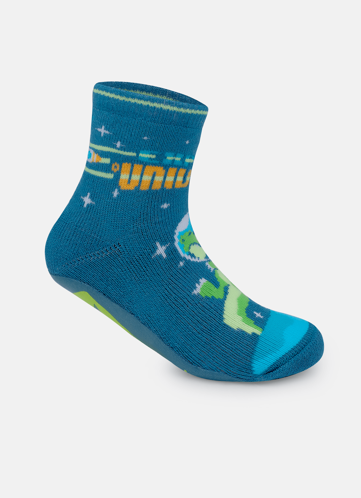 Meia-Soquete-Com-Sola-Emborrachada-Bebe-Menino-Dino-Astronauta