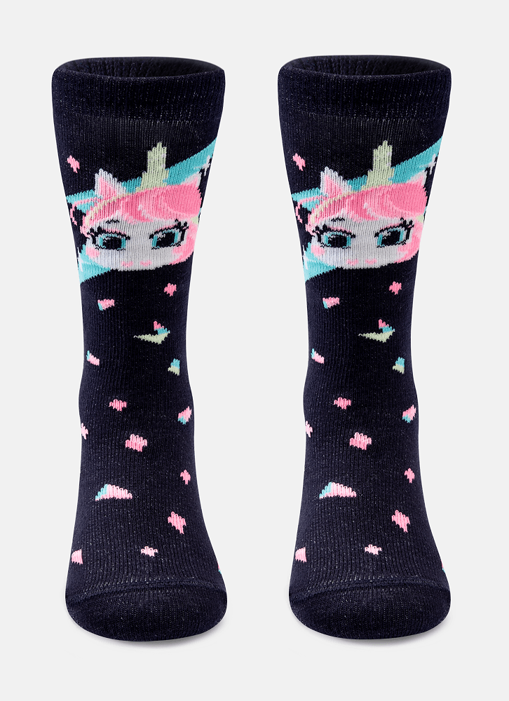 Meia-Cano-3-4-Bebe-Menina-Unicornio-Encantada
