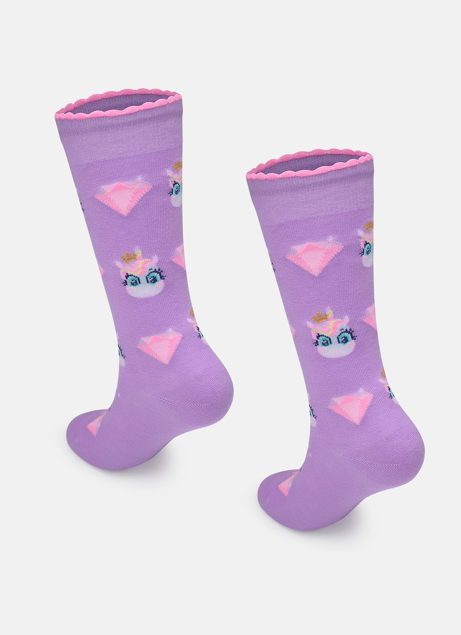Meia-Cano-3-4-Feminina-Unicornio-Diamante