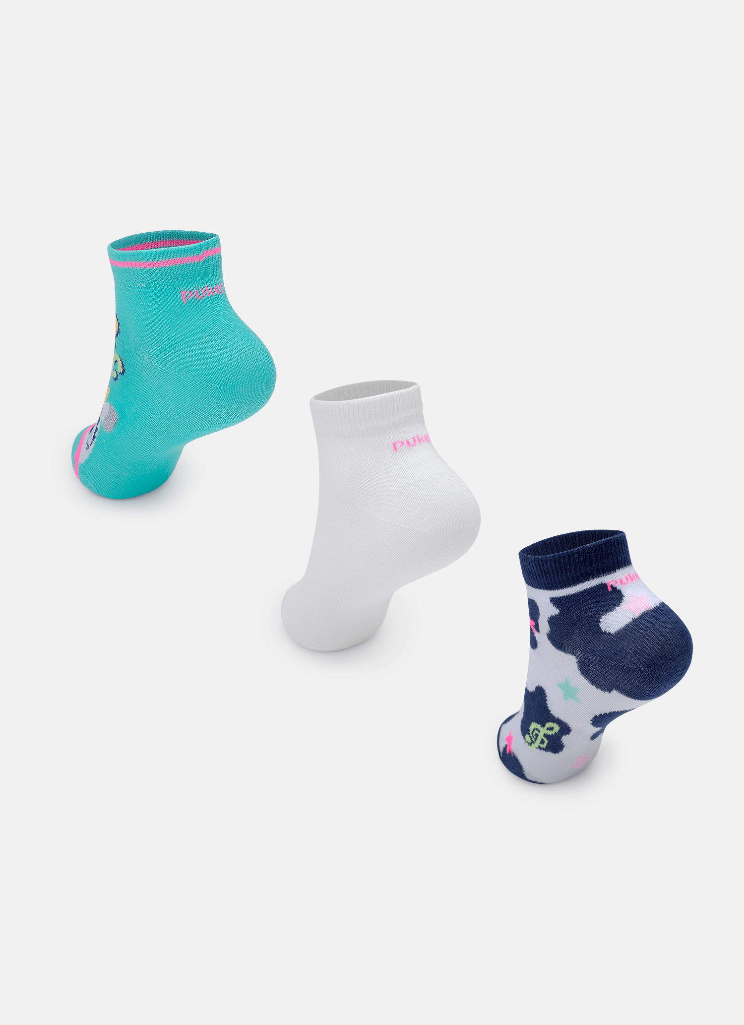 Kit-Com-3-Meias-Cano-Curto-Menina-Vaca-Moosic