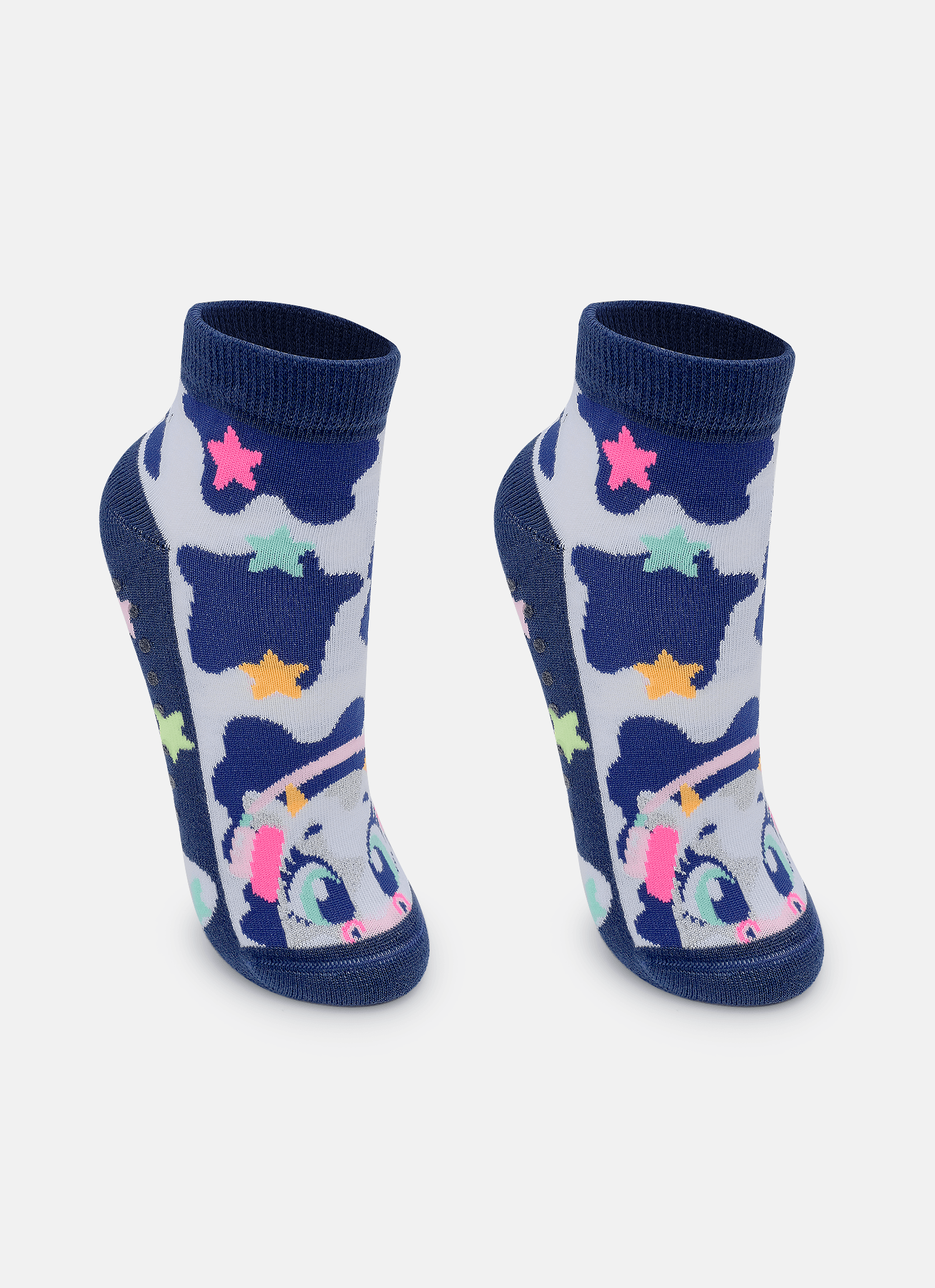 Meia-Cano-Curto-Antiderrapante-Feminina-Vaca-Moosic