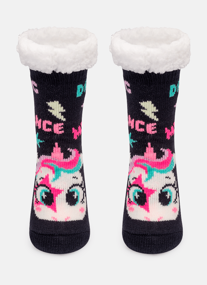 Meia-Botinha-Antiderrapante-Trico-Menina-Unicornio-Popstar