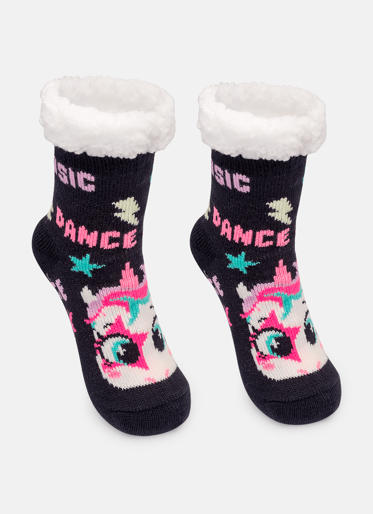 Meia-Botinha-Antiderrapante-Trico-Menina-Unicornio-Popstar