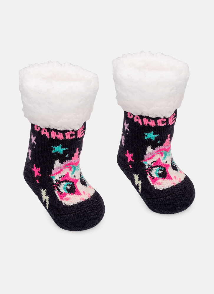 Meia-Botinha-Antiderrapante-Trico-Bebe-Menina-Unicornio-Popstar