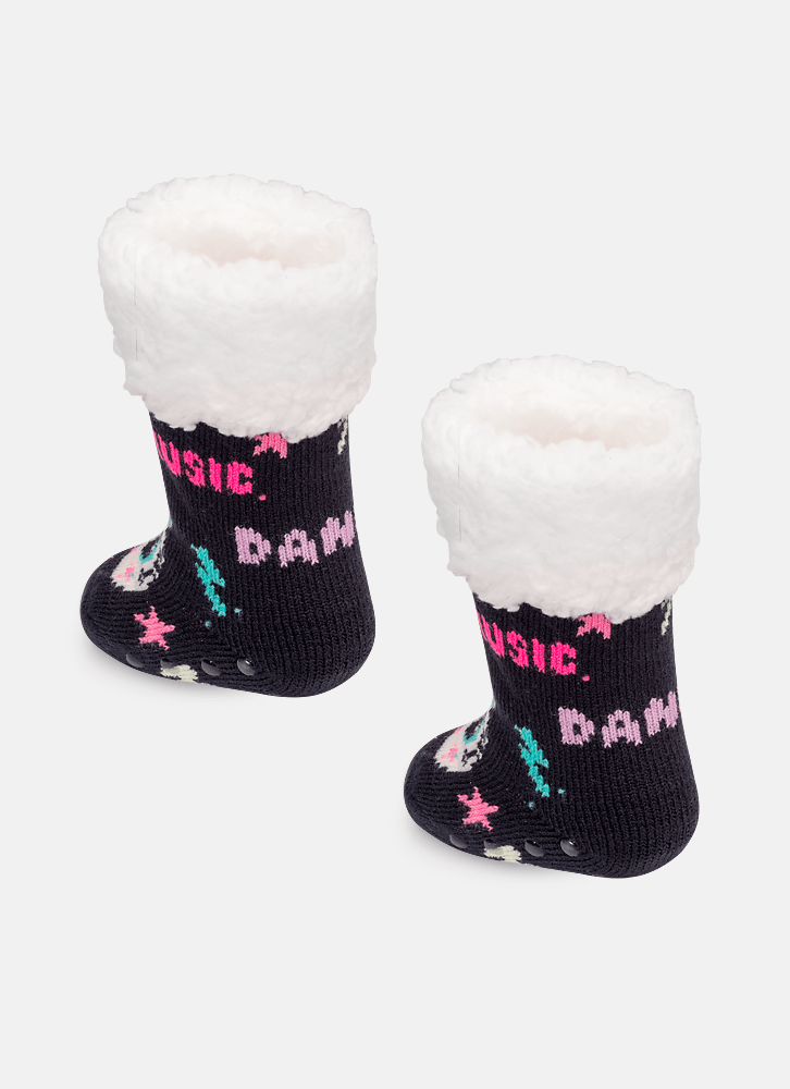 Meia-Botinha-Antiderrapante-Trico-Bebe-Menina-Unicornio-Popstar